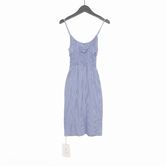 Rouje Cassandre Blue White Bleu Vichy Gingham Smocked Dress - FR 34 / US 2 / XS - Picture 3 of 16
